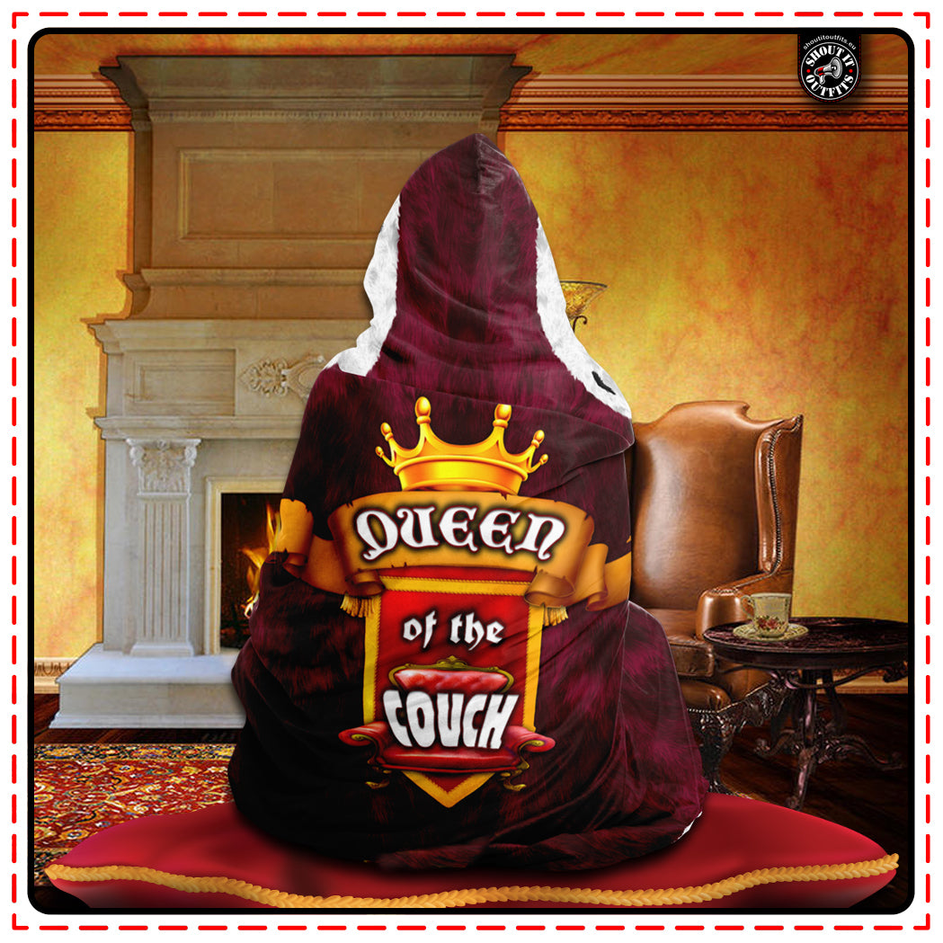 Queen of the Couch Hooded Blanket