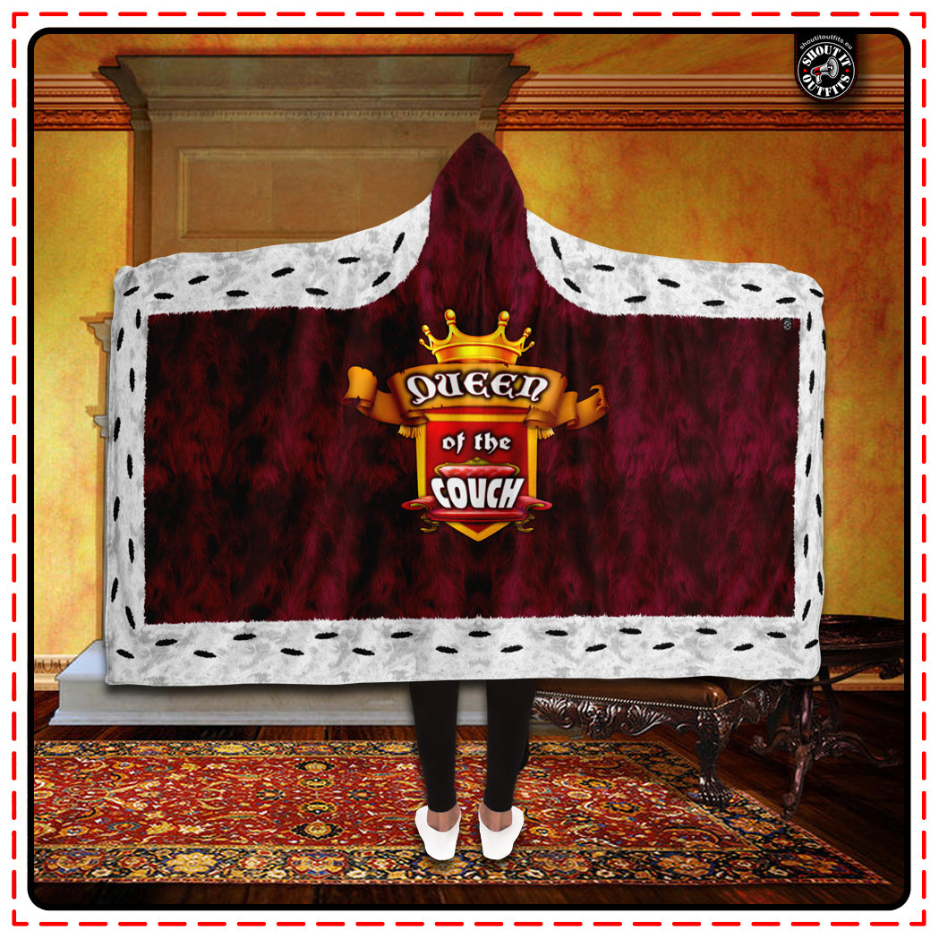 Queen of the Couch Hooded Blanket